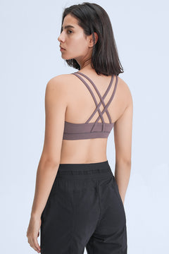 Strappy Back Crisscross Sports Bra